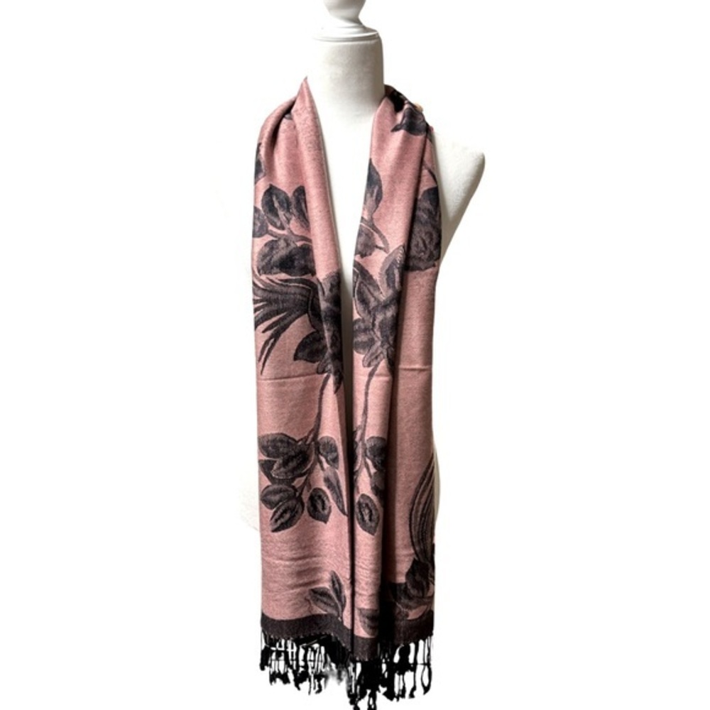 Pashmina Silk Floral Shawl/ Scarf/ Wrap NEW